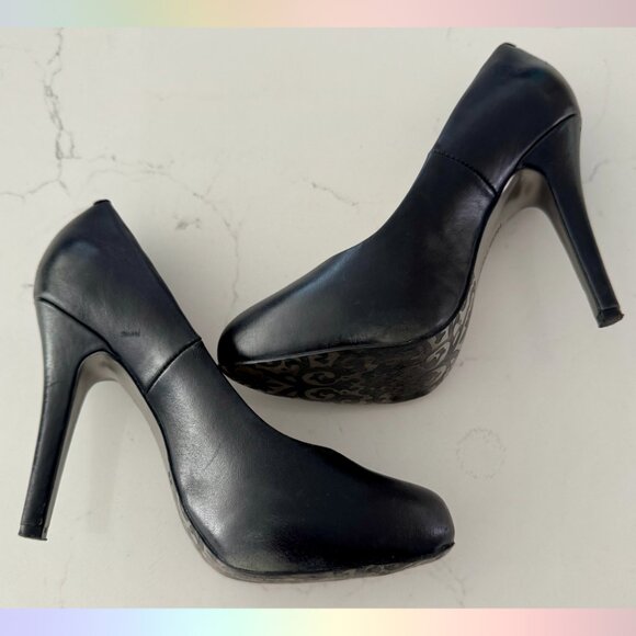 Hush Puppies Black Leather Heels – Size 7 - Picture 4 of 6